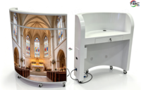 Écran LED incurvé haute résolution GOB P1.86 pour poste de DJ