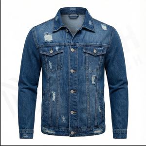 Fabricante de alta calidad OEM personalizado algodón lana Casual Denim invierno Jeans y chaquetas conjuntos para hombres desgaste Jean chaqueta hombres - Product Image 2