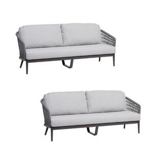 Sofá de 2 plazas de estilo lujoso para jardín, patio o terraza, muebles de exterior para todo tipo de clima, sillas de cuerda. - Product Image 5