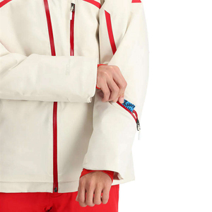 Veste de ski d'hiver imperméable et coupe-vent personnalisée pour l'extérieur, avec poches utilitaires et bordure rouge, vêtements d'extérieur sportifs pour l'hiver - Product Image 4