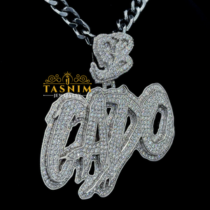 Luxuriöser Vintage Moissanit Cado-Anhänger Massiver Gelber Diamant Hip-Hop-Schmuck für Hochzeiten Partys und Geschenke Verfügbar zu Günstigen Preisen - Product Image 2