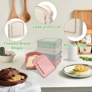 8 boîtes à sandwich réutilisables en plastique de 14 oz avec couvercle, contenants à lunch 100% plastique pour le stockage des aliments, pour le stockage des sandwichs - Product Image 3