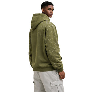 Sudaderas con Pedrería Verde Oliva Personalizadas para Hombre, Diseño de Logotipo Personalizado, Felpa Premium, Estilo Urbano, Fabricación al por Mayor - Product Image 4