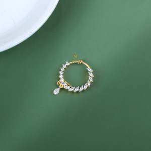 Titanium CZ Designer Nose Ring Hoop-Casual Belly Piercing Jewelry for Children 12mm PVD - Product Image 3