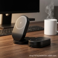 Station de charge sans fil magnétique 3 en 1 pliable 15W à charge rapide pour téléphone, montre et écouteurs Type C, support de bureau
