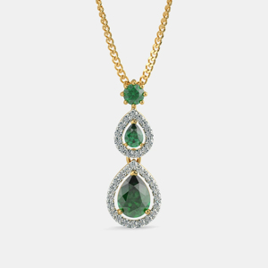 Geometric Emerald Cut <b>Pendant</b> Necklace 22K <b>Gold</b> Plated Rope Chain Unisex Luxury Jewelry Everyday Wear - Product Image 2