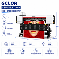 Impresora de Sublimación GCLOR Deluxejet1840 de 1.8m con 4 Cabezales I3200, Tinta Eco Solvente, para Impresión Automática en Lienzo, Vinilo y Pantallas Táctiles
