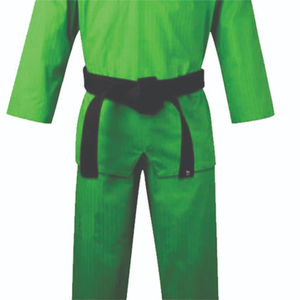 Conjuntos de Uniformes de Taekwondo Verdes de Manga Larga con Cuello en V, Venta Especial, Diseño Bordado, Uniforme de Artes Marciales, Kimono de Jiu Jitsu Personalizado - Product Image 5