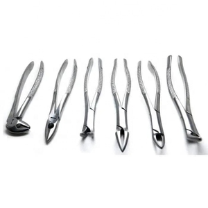Juego de fórceps dentales manuales plateados con agarre estriado, alicates de ortodoncia, fórceps extractores de dientes para dentistas y adultos - Product Image 3