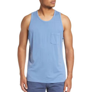 Débardeur de sport unisexe en coton 100% pour homme, t-shirt de musculation sans manches en coton 100% pour la salle de sport - Product Image 1