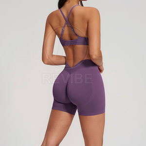 Conjunto de Shorts de Yoga Ligeros con Logotipo Frontal, 2 Piezas, Ropa Deportiva, Secado Rápido, Cintura Elástica, Largo hasta la Rodilla - Product Image 4