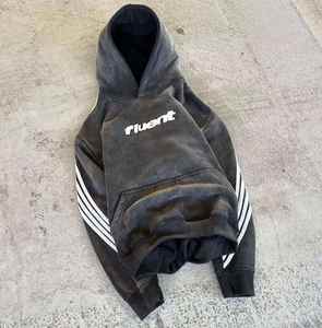 Sudadera con capucha extragrande de algodón 100% pesado, personalizada, vintage, con efecto desgastado por el sol, ecológica, de invierno, forrada, bordada, con acabado ácido. - Product Image 1