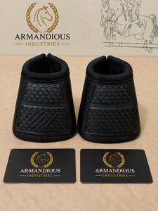 Professional Teal Horse Bell Boots Anti Spin Hoof Guard Durable Overreach Protection Custom <b>Equestrian</b> OEM Manufacturer - Product Image 3
