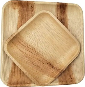 Platos Cuadrados Desechables Resistentes para Catering, Buffets y Comida Rápida, Paquete de Platos de 10+7 Pulgadas para Bodas, Fiestas y Hoteles - Product Image 3
