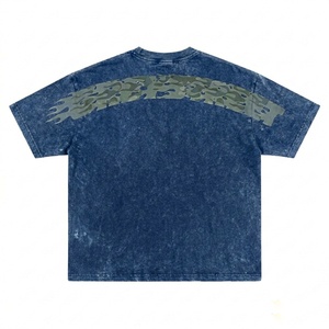 Camiseta Acid Wash en 9 colores, estilo oversized para gimnasio, camiseta para hombre con impresión DTG y serigrafía, camiseta vintage personalizada de alta calidad. - Product Image 2