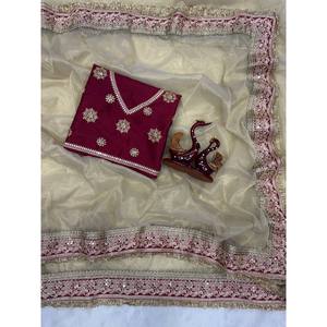 Colección de Saris de Diseño Estilo Bollywood, Bufandas y Chales de Estilo Étnico - Product Image 3