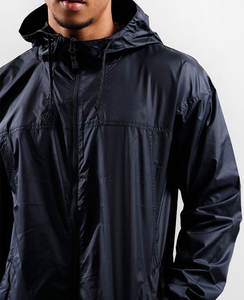 Chaqueta informal personalizada a granel suelta de Color sólido de talla grande transpirable Anorak cortavientos chaquetas de pana para hombres - Product Image 3