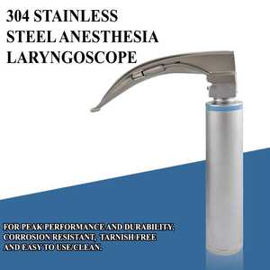 Ensemble professionnel d'opérations vétérinaires LED Combo : Laryngoscope d'urgence pour intubation, 3 lames Macintosh, 3 lames Miller, manuel, en acier, par Dentavex - Product Image 3