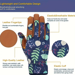 Guantes de jardinería de alto rendimiento con tela flexible, ajuste seguro en la muñeca y construcción cómoda para profesionales - Product Image 2