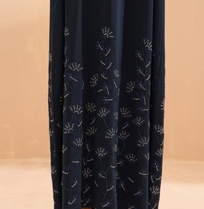 Abaya Saudí Tradicional Islámica de Alta Calidad para Mujer, Diseño Dubai, Primavera, Poliéster Transpirable, Largo hasta el Tobillo, Corte Musulmán - Product Image 4