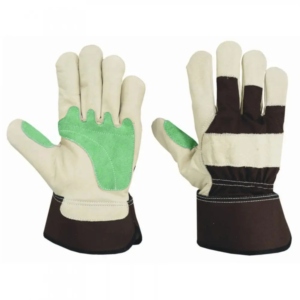 Gants de sécurité en cuir de vachette naturel, renforcés, pour la protection des mains dans le secteur industriel et la construction, avec paume en cuir de travail. - Product Image 6