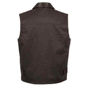 Chaleco de Motocicleta Profesional de Cuero, Resistente al Viento, Talla Grande, Sin Mangas, Chaleco de Seguridad para Carreras, Personalizable con Marca - Product Image 2