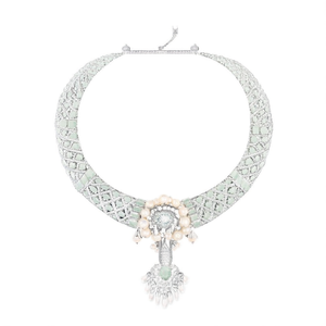 Collier ras-de-cou en pierres précieuses avec perles de cristal et perles de culture - Bijoux de mode - Product Image 2