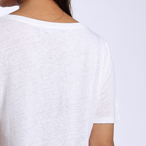 T-shirt pour femme, écologique, logo uni, décontracté, été, 100% coton biologique, 160g, imprimé sur mesure, non tissé, respirant, séchage rapide - Product Image 1