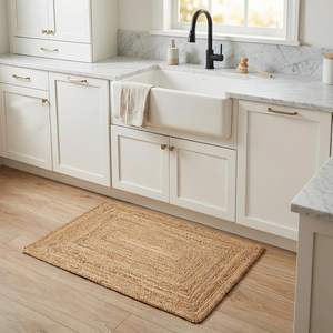 Tapis de sol en jonc de mer tissé à la main, tapis naturel pour décoration intérieure, artisanat de tissage, fournisseur vietnamien en gros - Product Image 4