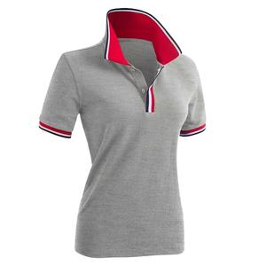 Polo en coton riche pour femme, Polo en mélange extensible pour femme, Polo à manches courtes pour femme, Polo en tissu doux pour femme - Product Image 2