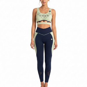 Nouvel ensemble de sport côtelé sans couture pour femme – Tenue athlétique moderne pour l'entraînement cardio, la musculation et le fitness - Product Image 1