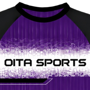 <b>Purple</b> Black Raglan Sports Jersey Short Sleeve Crew Neck Athletic Team Training Uniform Breathable Performance Sportswear <b>Shirt</b> - Product Image 5