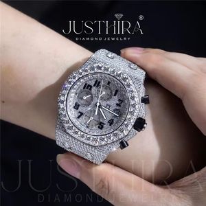 Hot Sale Luxury Moissanite Diamond <b>Watch</b> Iced Out Hip Hop Style Heavy Stainless Steel Band <b>Waterproof</b> <b>Watch</b> Available For Sale - Product Image 3