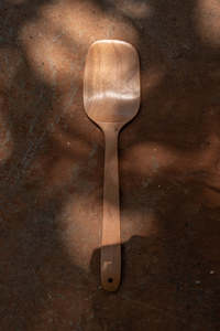 Espátula de madera de neem 100% natural de primera calidad – Espátula de cocina y mezcla con mango largo, ecológica y segura para alimentos - Product Image 3