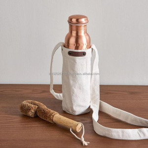 Botella de agua de cobre con acabado martillado tradicional con tapa a prueba de fugas para viajes de Yoga de gimnasio de oficina y uso diario - Product Image 4