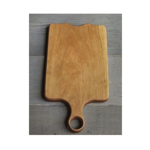 Planche à découper ronde en bois avec poignée, planche de cuisine naturelle pour légumes, fromage et préparation culinaire - Product Image 2