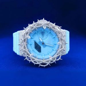 Reloj de Diamantes Cultivados en Laboratorio de Alta Calidad, Totalmente Nuevo, con Incrustaciones de Diamantes Incoloros para Hombre, Precio al por Mayor de la Mejor Calidad - Product Image 3