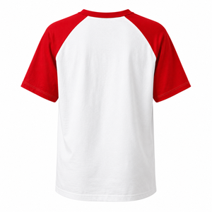 เดลต้า | ซิกมา |   เสื้อยืดแขนราแกลนผู้หญิง Theta สีแดงขาว ปักลายคอเสื้อแบบคอกลม สไตล์นักศึกษา - Product Image 4