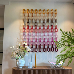 Customized Handmade Wood Wall Accents Linked Chain Home <b>Decor</b> Art Deco Design High Quality Room <b>Decor</b> Wholesale - Product Image 1