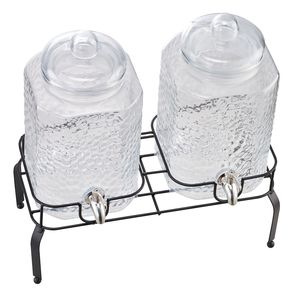 Set di 2 Dispenser per Bevande in Acrilico da 1,5 Galloni con Supporto in Acciaio Inox per Feste - Product Image 2