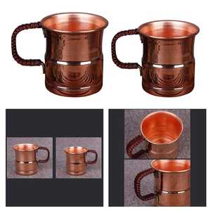 Tasse à bière et à vin en cuivre, tasse en cuivre faite à la main pour les fêtes, les mariages, la décoration de la cuisine, du bar, des articles de bar - Product Image 5