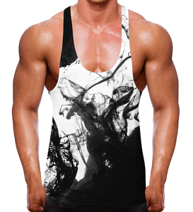 Nouveau design, débardeur pour homme à séchage rapide et respirant, personnalisable, vente en gros, meilleure qualité, couleur unie, logo sur le devant, polyester/coton - Product Image 5