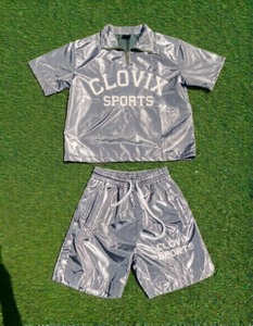 Ensemble coupe-vent unisexe en nylon, veste et pantalon streetwear, ensemble de survêtement à séchage rapide pour l'entraînement en plein air - Product Image 5