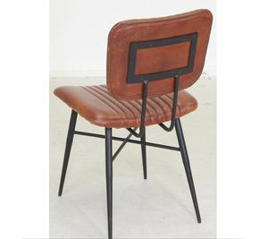 Silla de Cuero y Metal de Lujo con Sillón de Estilo Industrial Hecho a Mano con Tapicería de Cuero Premium al por Mayor para Exportación - Product Image 3