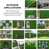 Mur végétal artificiel en plastique, tapis de gazon synthétique, panneaux de verdure artificielle, tapis de haie pour la décoration murale, de clôture et de paysage