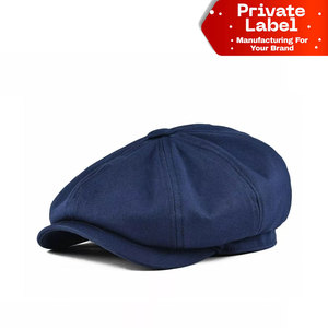 Gorra Newsboy Vintage de Pana al por Mayor, Gorra Baker Boy Retro de 8 Paneles, Gorra Cabbie Acanalada Personalizada OEM, Gorra Deportiva 100% Algodón - Product Image 1