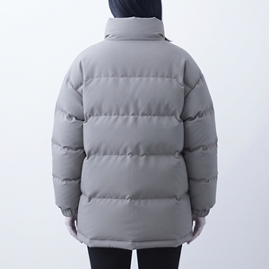 Chaqueta Larga Acolchada para Mujer Hawk Eye, Cuello Alto, Cierre Completo, Abrigo Cálido de Invierno, Color Sólido, Ropa Exterior de Poliéster - Product Image 5