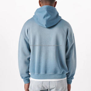 Sweat à capuche personnalisé en détresse 400 Gsm délavé au soleil Streetwear Sweat à capuche de haute qualité en coton délavé à la pierre - Product Image 4