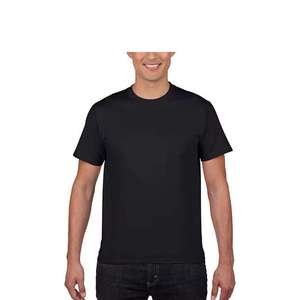 Camiseta de Algodón Gris para Hombre, Corte Regular, Cuello Redondo, Manga Corta, Color Sólido Informal, Tejido de Punto Transpirable - Product Image 5