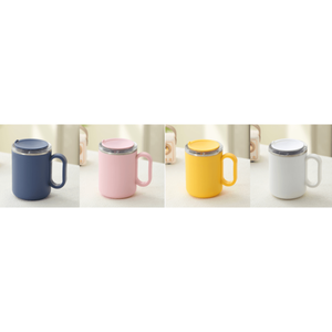 Tasse à café personnalisée avec logo, en acier inoxydable à paroi simple, avec poignée, impression UV, tasse à café de camping pour cadeau d'entreprise, faible MOQ - Product Image 1